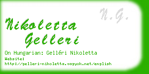 nikoletta gelleri business card
